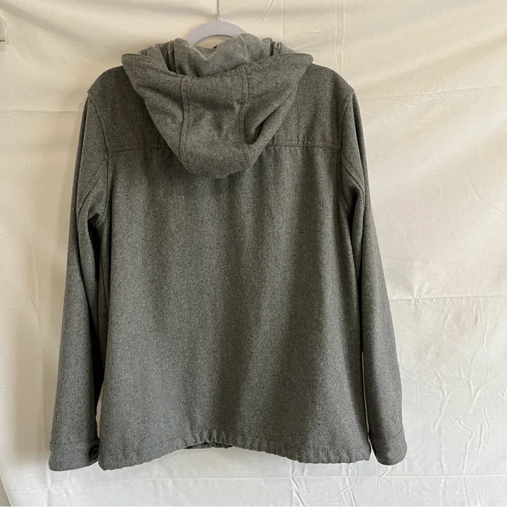 COTTON ON Nineteen Ninety One Wool Hoodie Utility Jacket Gray Size Medium - Picture 2 of 12